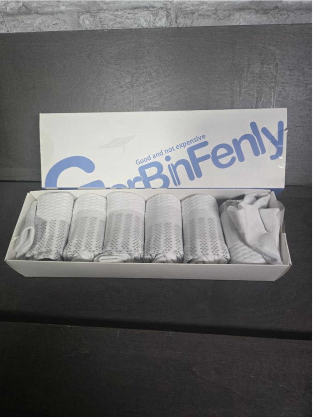 Men's GorBinFenly Athletic Socks One Size White Gray 6 Pairs